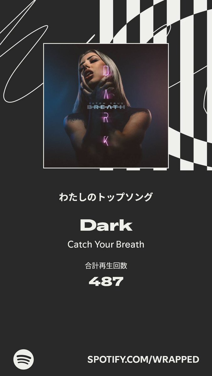 今年のわたしのトップソングは「Dark」でした。詳しくはわたしの #Spotifyまとめ をチェック   spotify.com/wrapped-share/…