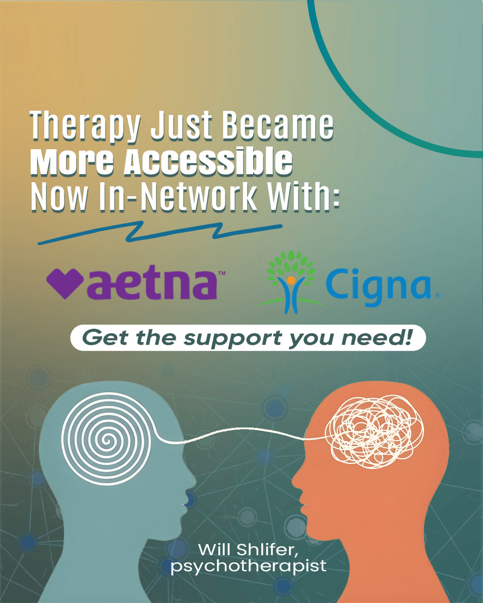 WillShlifer's tweet photo. If you’ve been waiting for the right moment to start therapy, this may be it — Will is now in-network with Cigna and Aetna.

Healing should be accessible. Book your consultation through the link in the bio.

#healingjourney #healing #WillShilfer #Cigna #aetna #therapy https://t.co/1vbSa03kgX