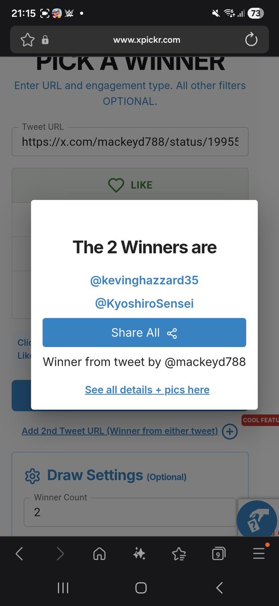 The 2 winners are <a href="/KyoshiroSensei/">⛩️KyoSensei キョシロ⛩️🐼🇵🇸</a> and <a href="/kevinghazzard35/">Hazzard Zone Gaming</a>   dm you both with you're player id numbers