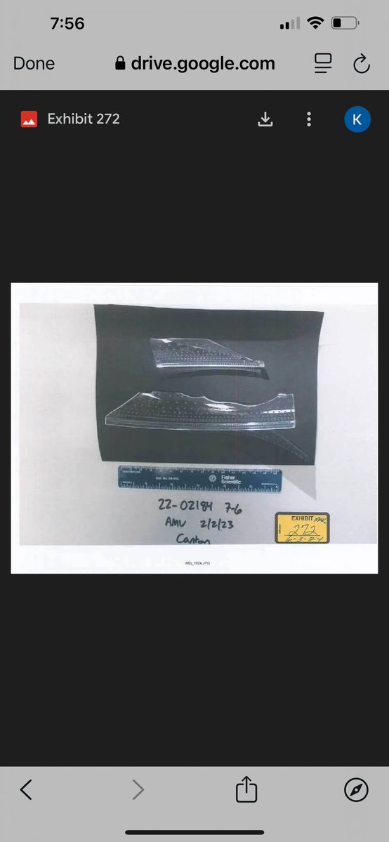 thorn_phd's tweet image. I don’t know how it ended up where it was found. It was found many, many days after the clear one, which was interior to it and flush with the assembly, ended up in the street and found by SERT the very first day. The red piece should have also landed in the street.