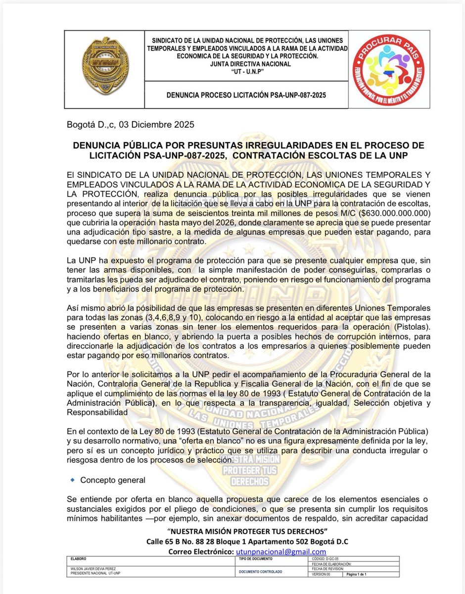 UT UNP URABA tweet media