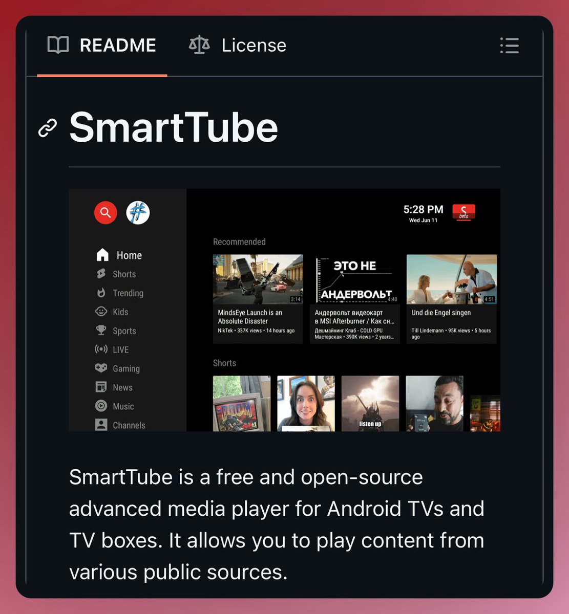 GithubProjects's tweet image. Unlock YouTube Premium Features on Your TV for Free
