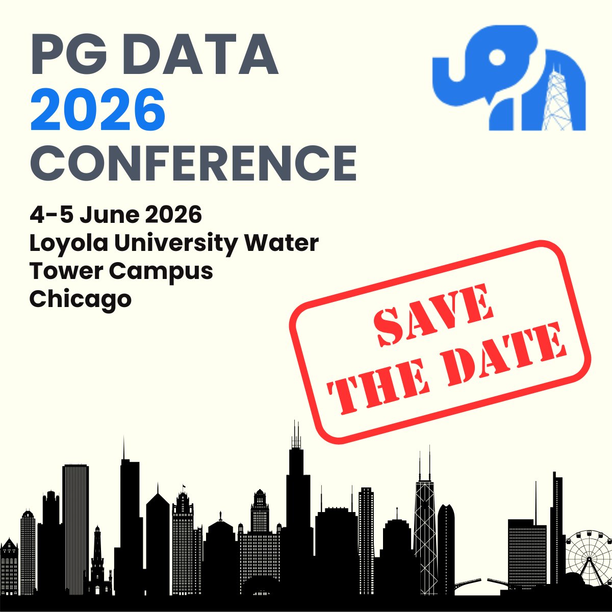 PGDATA2026's tweet image. We’re excited to welcome you to PG Data 2026 in Chicago!  

Bringing the Postgres community together for education, developer growth, and academic outreach.  
More: 2026.pg-data.org

#PGData2026 #PostgreSQL #PostgresCommunity #PGConf #OpenSource