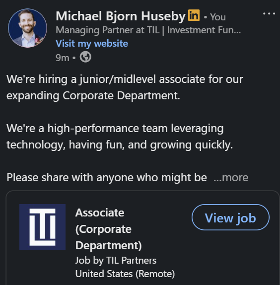 investing_law's tweet photo. Join us! Build the future of law firms. 🚀 https://t.co/cZKpTFUbKa