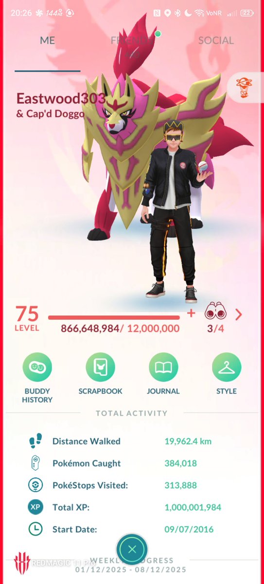 eastwood303's tweet photo. And with that... We've hit a major milestone!

If anyone had told me 12 months ago I'd hit 1B XP this year.... I'd have just laughed at ya!

Thanks for all the friendships, all the memories and all the fun times... Now to get the head down at get to 80!

#pokemongo
#1BXP https://t.co/JyUTHfSsMN