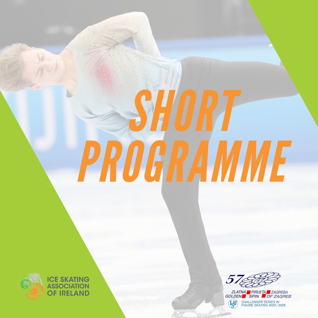 Dillon Judge 🇮🇪 takes to the ice at Golden Spin of Zagreb this evening in Warm-Up Group 3️⃣ of the men's short programme which begins 18:00 Irish time. ☘⛸

📺 ice-stars.tv/golden-spin (€ Live Stream)
ℹ croskate.hr/cscro2025/GS20…

#TeamIreland | #FigureSkating