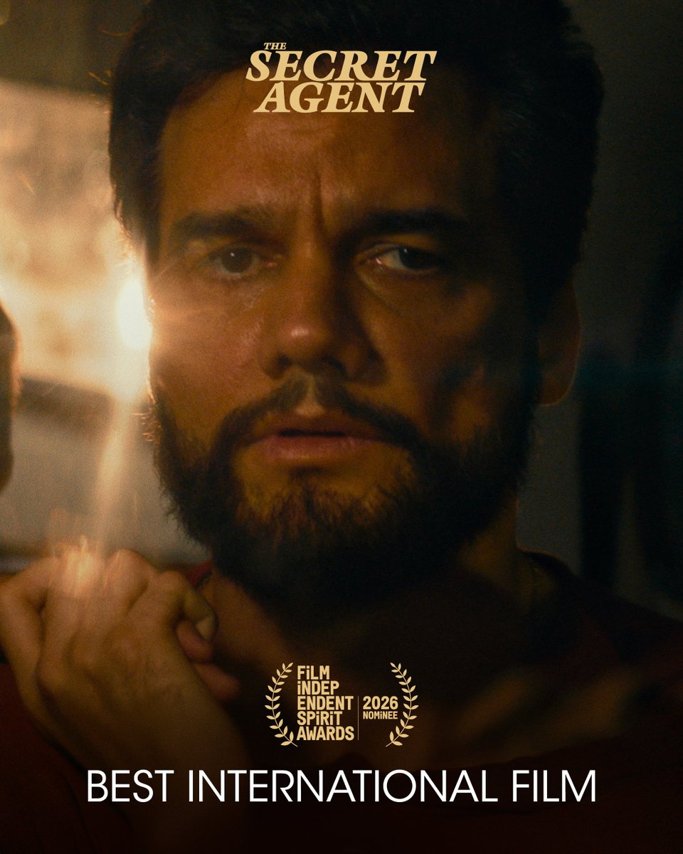 neonrated's tweet image. Kleber Mendonça Filho&apos;s THE SECRET AGENT has been nominated for Best International Film at the @filmindependent  #SpiritAwards!