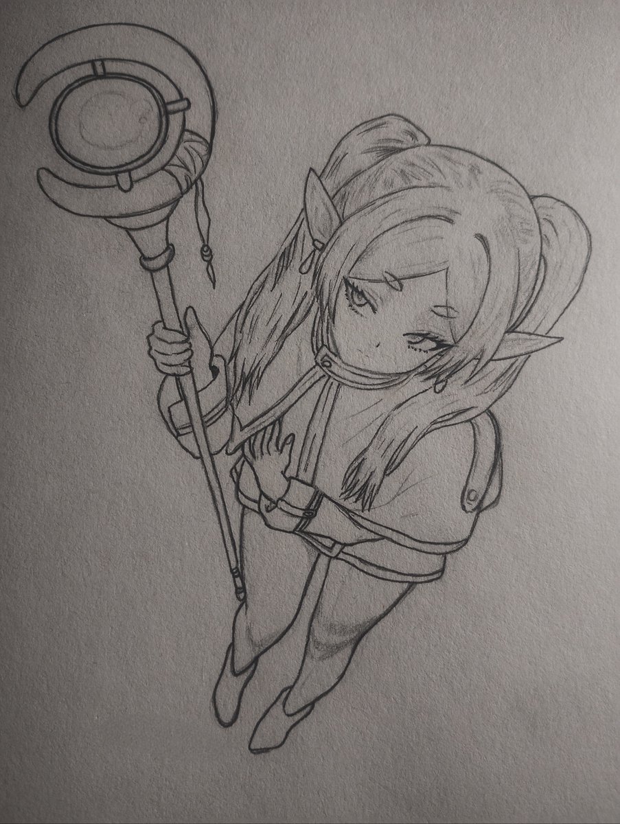 codewuan's tweet image. Dibujo de Frieren :D