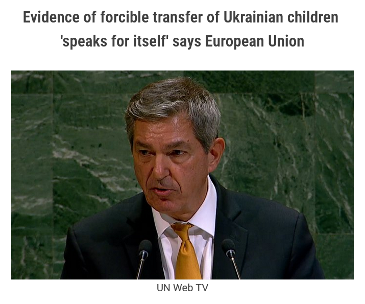 Evidence of forcible transfer of Ukrainian children
'speaks for itself' says European Union

news.un.org/en/story/2025/…