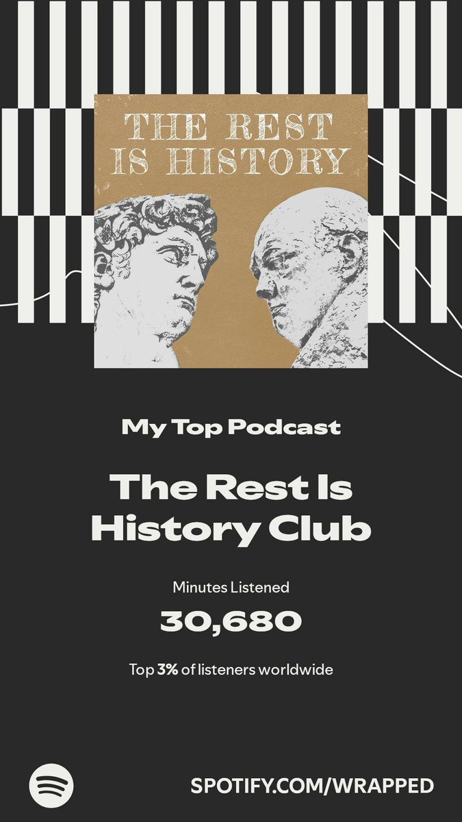 MasonGriggsR's tweet photo. @TheRestHistory @dcsandbrook A good year of podcast listening! https://t.co/TJCGUKR2Lr