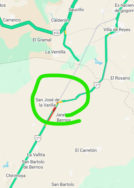 Kikooman83's tweet photo. Carr 37 de Villa de Reyes- Jaral de Berrios Cerrado por manifestantes agrícolas @088_GN @GN_Carreteras @Nectar_Alfa @5septimoymas @alberto29164963 @RousCarrillo6 @LaDeTrafico @Thermokineros @MonSeguridad @Network20263194 @EstafetaRastreo @marianapt57 @FSPE_Gto https://t.co/x82okq4wHN