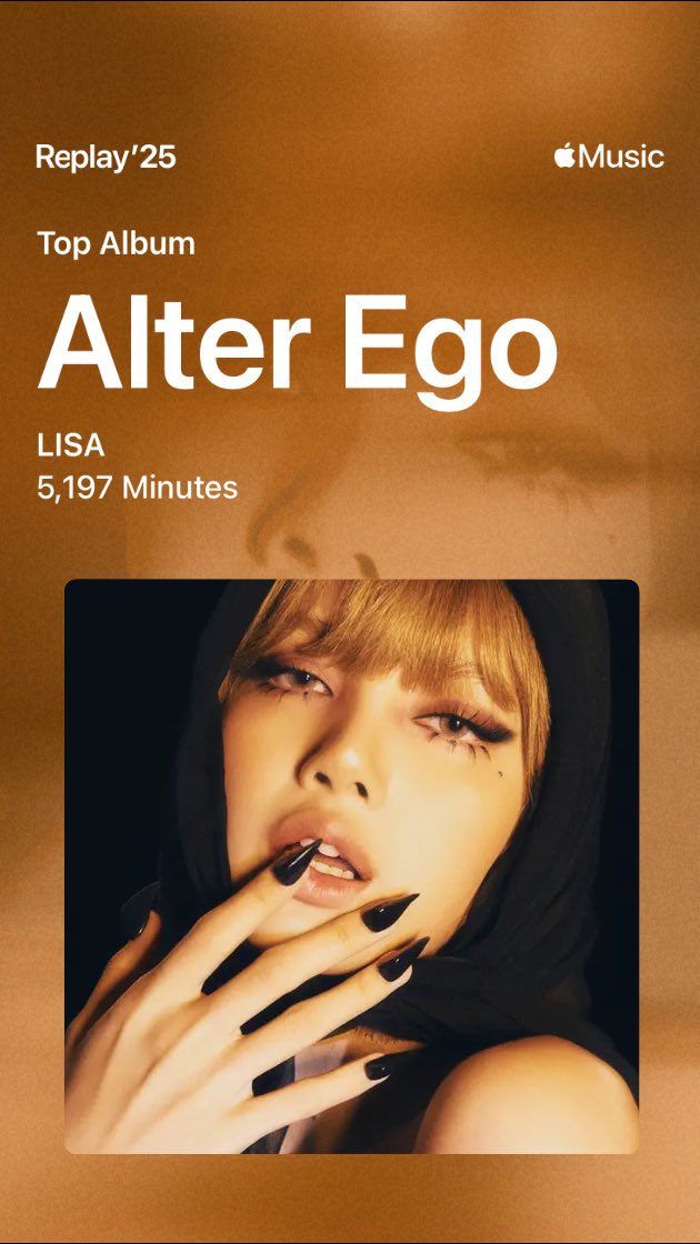 davionngrayy's tweet image. not a spotify girlie but here’s my #AppleMusicReplay for 2025
definitely not surprised about this at all🥳
FUTW was definitely my anthem this year🔥
#LISA #AlterEgo