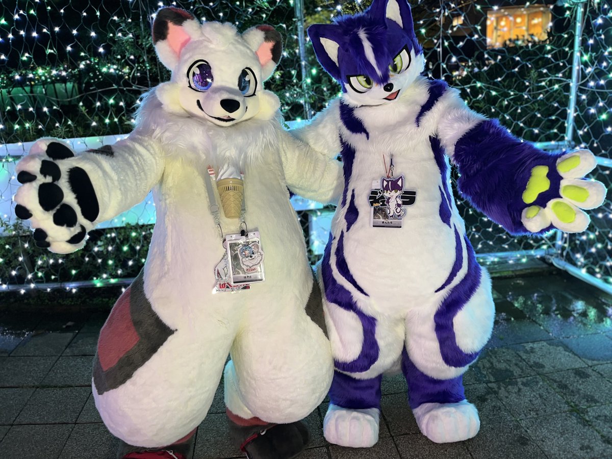 🐻‍❄️「じぇらくんとはくじゅんではぐするのー✨」
#Kemocon18 
#FursuitEveryday