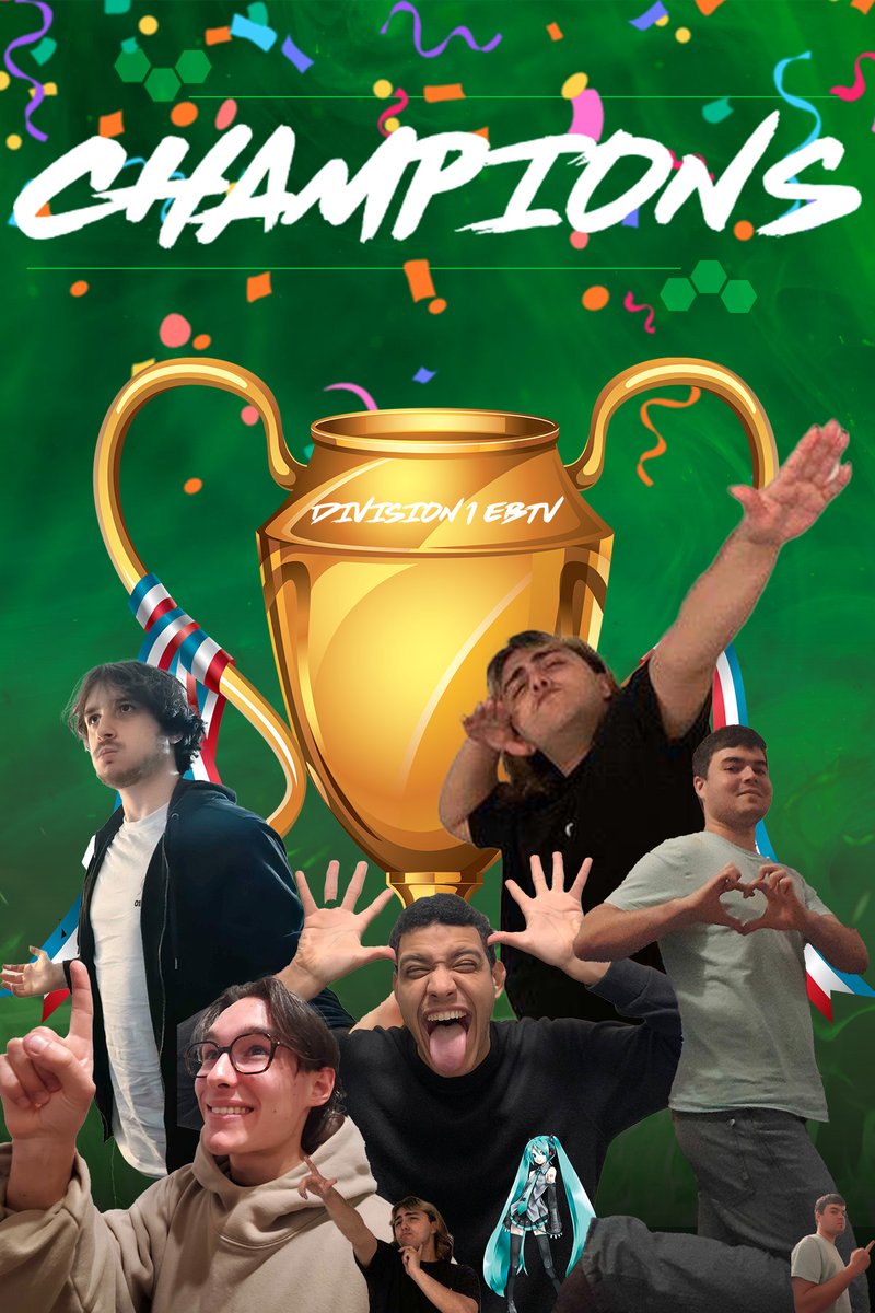 LE PARIS SAINT GLUFUS REMPORTE LA DIVISION 1 EBTV 💚🎊 !!! (2e place mais grisgris azy)

Merci aux Glufers de nous avoir soutenu dans ce match dantesque.
Merci au staff <a href="/eSportBrosTV/">eSportBrosTV (ebTV)</a> pour la saison de qualité.
Merci à Frans aussi pour s'être sacrifié pour le content.

GO AHEAD 💚