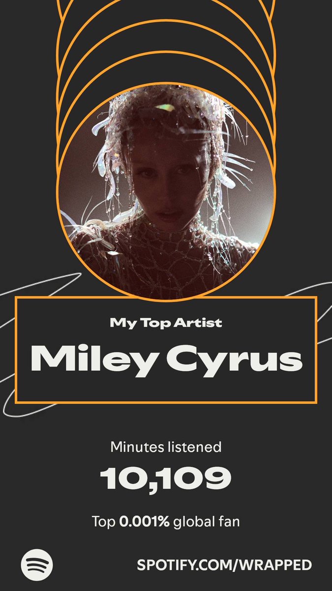 MichaelWsweeney's tweet photo. #SpotifyWrapped confirmed what we already knew, it always has and always will be about @MileyCyrus ✨ https://t.co/x7XZMkDoiI