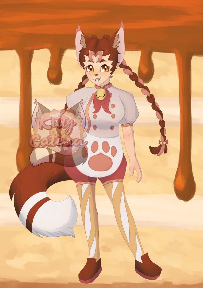 Kitty_Gateau's tweet photo. Final result of my non chibifaction art efforts :3 so happy how it turned out. Now expect some fan art of other vtubers soon hehe https://t.co/sv0s7VSHpf