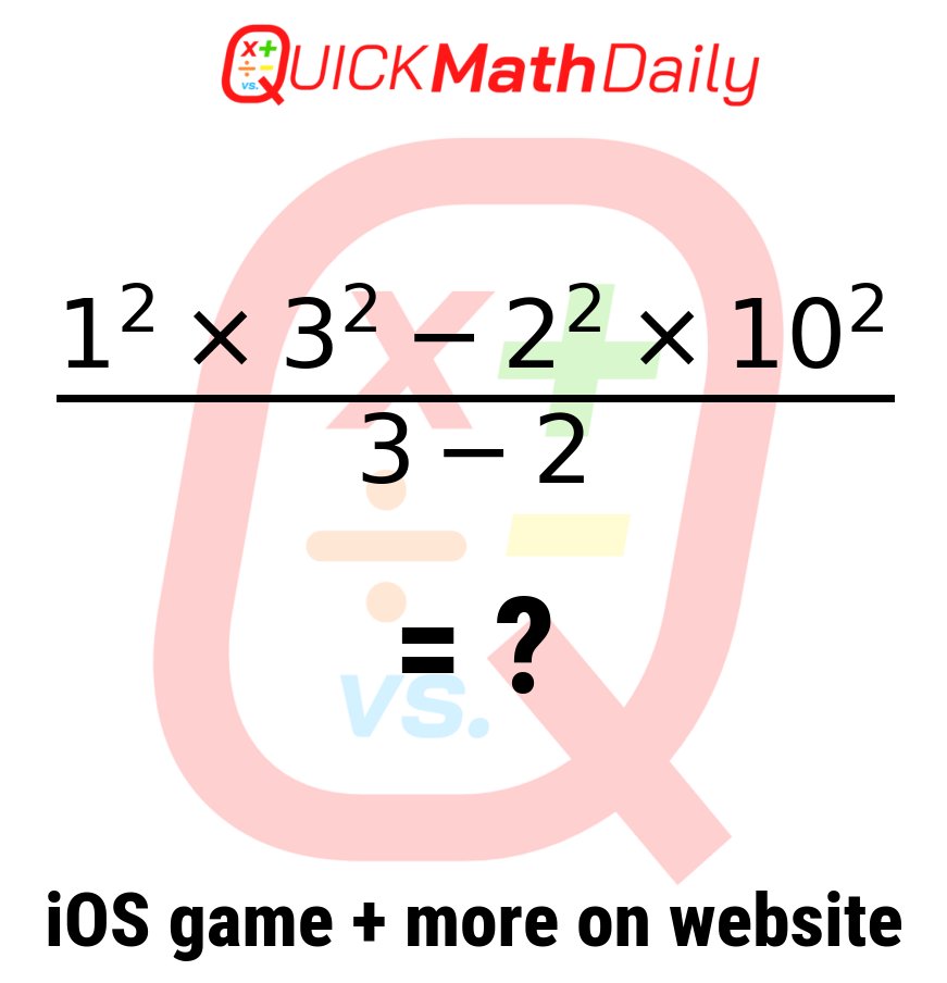 QuickMathDaily's tweet image. 🔢 Genius Challenge: Can You Get This Right w/o a Calculator? 🧠🔥 

Prove Your Skills in the Comments!👇