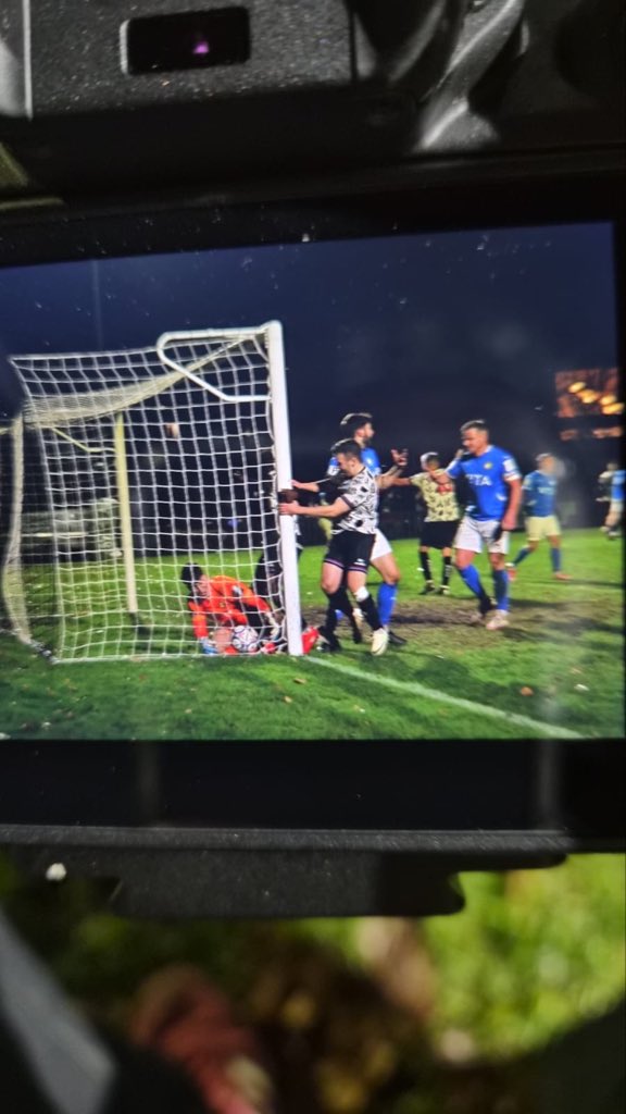 tom_riley92's tweet photo. @StockportTownFC This is probably why they claimed for a goal 🤣 https://t.co/bOTvgaLVB3