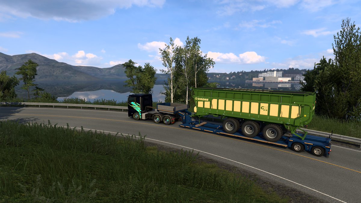 Jbsnake_'s tweet photo. Euro Truck Simulator 2 Another load in the books for the #CruisingNordicHorizons event Krone wagon from Tromso 🇳🇴 to Arvidsjaur 🇸🇪 
@SCSsoftware 
#ETS2 https://t.co/KOXh242B9V