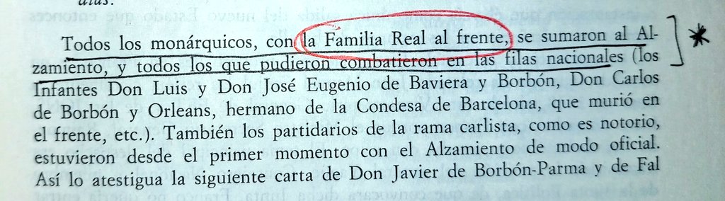Laureano López Rodó en «La larga marcha hacia la monarquía» sobre el papel de la Familia Real (padre y abuelo de Juan Carlos) en el golpe de Estado y la Guerra Civil: