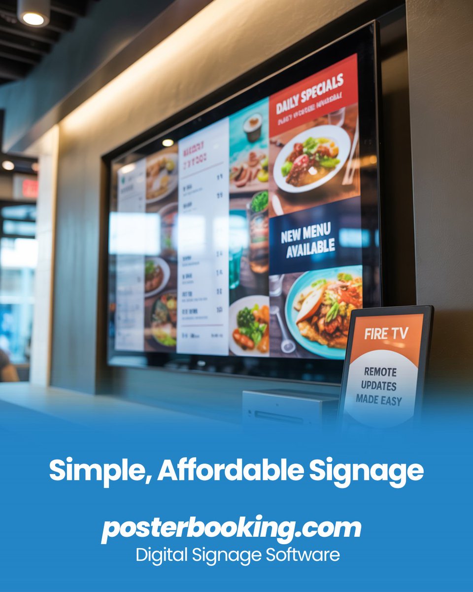 PosterBooking - Free Android/Firestick Signage App tweet media