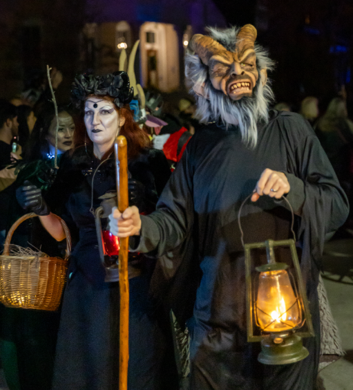 News4SA's tweet photo. KRAMPUS PARADE | The yuletide season in San Antonio will once again take a dark and festive turn on Friday as the city hosts its second annual Krampus Parade. https://t.co/RWtvApfVQs https://t.co/JVczgAHIYn