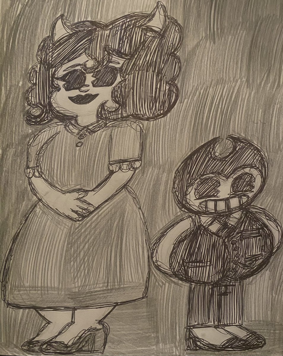 Daisy and Evan 

#bendyandtheinkmachine #bendyandthedarkrevival #bendylonewolf #bendythecage #bendysecretsofthemachine #bendyandtheinkfactory #bendymovie #daisydemon #evandemon #batimoc #drawing