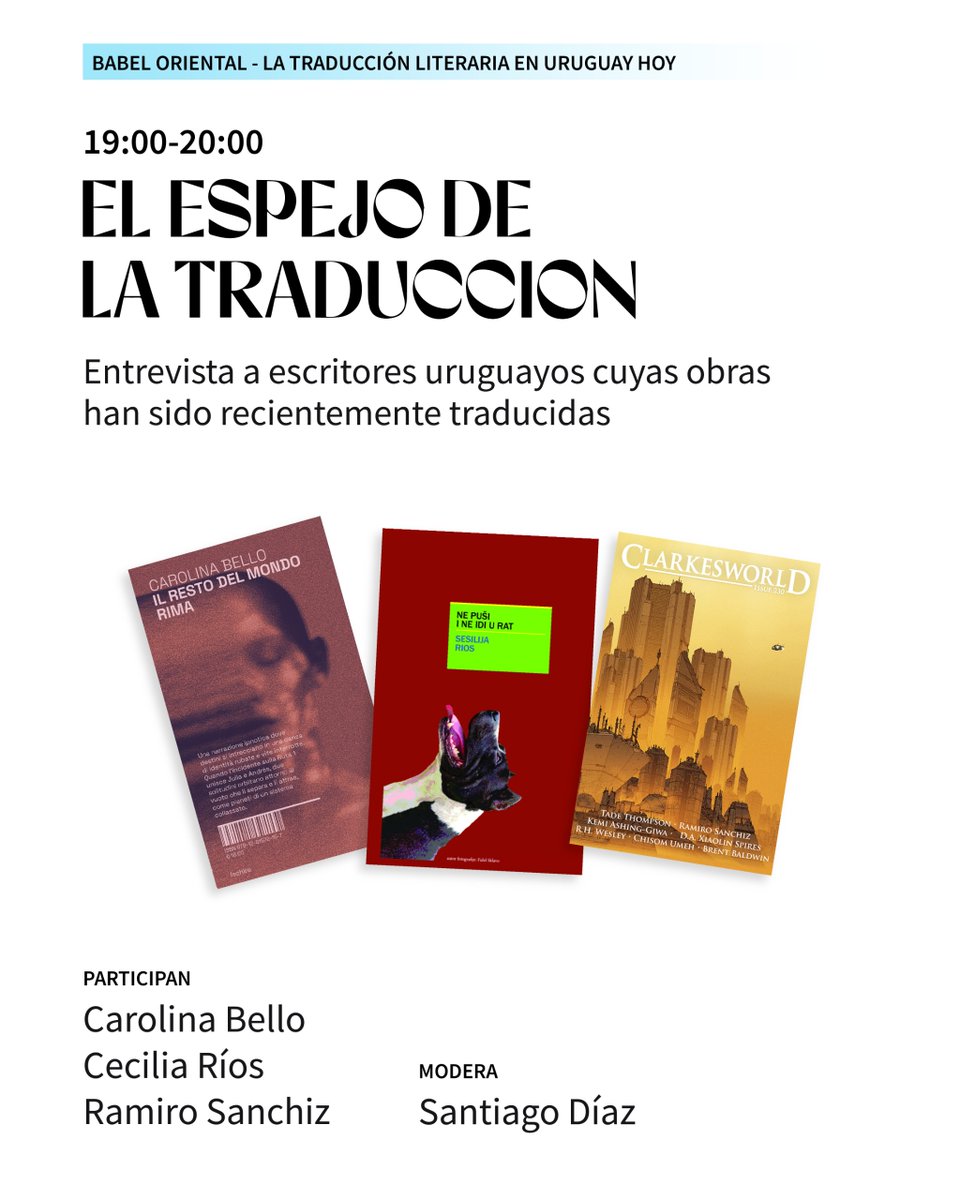 forasteraedita's tweet photo. El sábado 6 de diciembre celebraremos Babel oriental, una jornada de reflexión dedicada especialmente a la traducción literaria: la cita es en la Fundación Mario Benedetti (Joaquín de Salterain 1293), a partir de las 16:00 https://t.co/8nYGz3M6iH