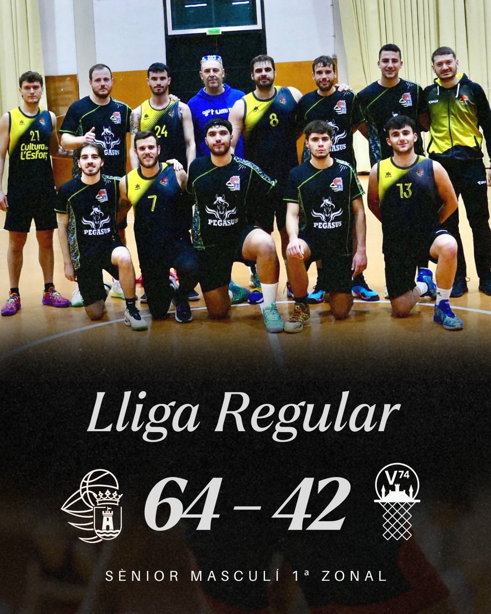 📊 𝐑𝐄𝐒𝐔𝐋𝐓𝐀𝐓 | 𝐒𝐄̀𝐍𝐈𝐎𝐑 𝐌𝐀𝐒𝐂𝐔𝐋𝐈́ 𝟏ª 𝐙𝐎𝐍𝐀𝐋 📊

⛹🏽‍♂️ Sènior Masculí 1ª Zonal
🎟️ Lliga Regular | Jornada 8
📆 Diumenge 30 d’octubre 
🆚 V-74 C.B. Villena
✅ 6️⃣4️⃣ - 4️⃣2️⃣