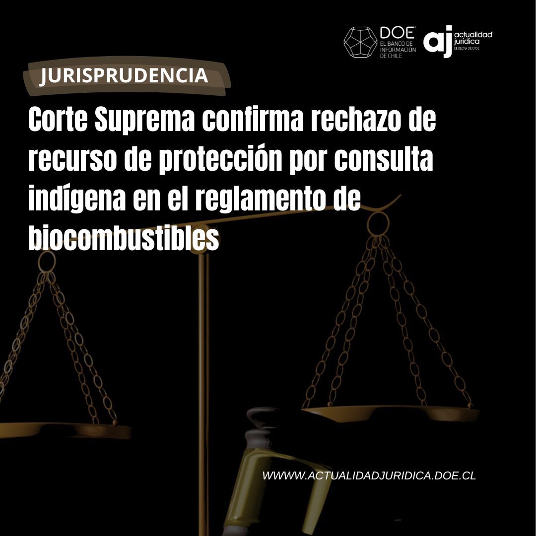 ⚖️JURISPRUDENCIA| El máximo tribunal ratificó la decisión de la Corte de Rancagua en el Rol 634-2025, descartando ilegalidad en la extensión de la segunda jornada del diálogo nacional de la consulta indígena del reglamento de la Ley 21.499.

Lee➡️actualidadjuridica.doe.cl/corte-suprema-…

#DOE