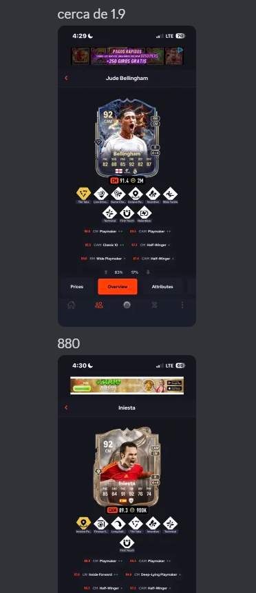 Nos hicimos millonarios en el VIP gracias a Black Friday como era de esperarse

Karchaoui 39k a 52k 📈
Llorente 75k a 110k 📈
Carreras 31k a 42k 📈
Kahn 190k a 245k 📈
Rodri 810k a 960k 📈
Jude 1.9M a 2.2M 📈
Messi 32k a 60k 📈

Y podría seguir... (Todo debería seguir subiendo📈)