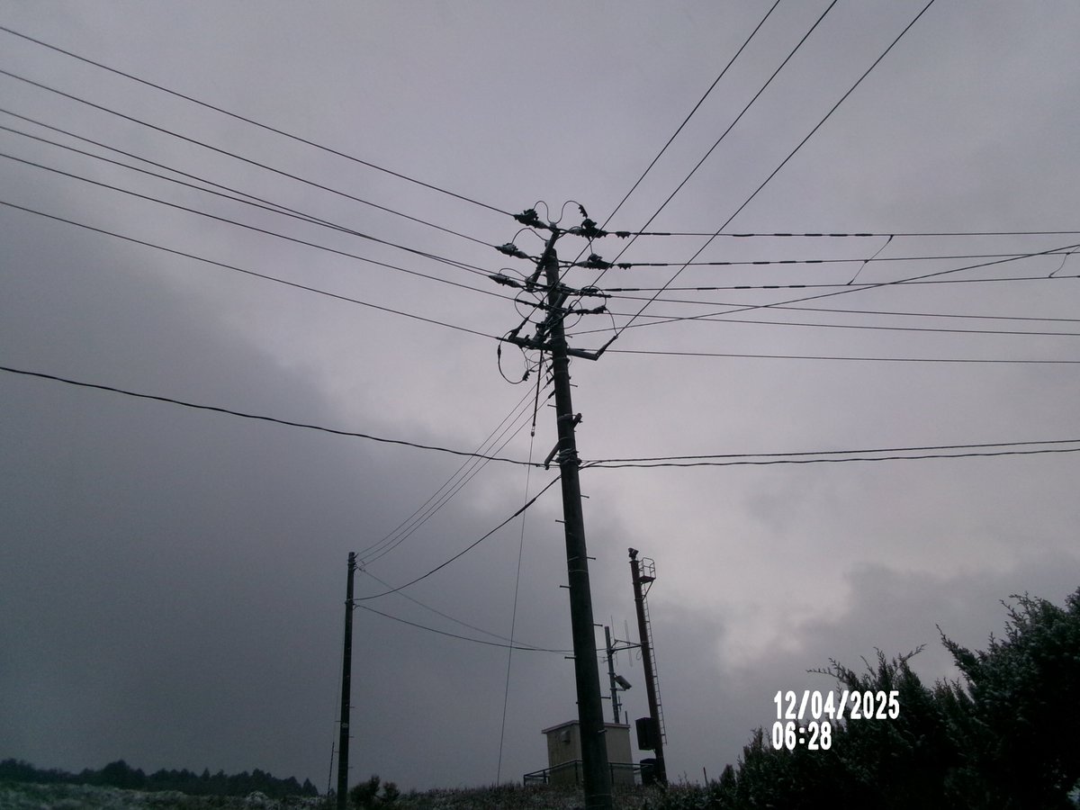 のりちゃんページ 12/04日（木）。今朝方、この辺りの空もよう〜💨➰⛄️😅。3