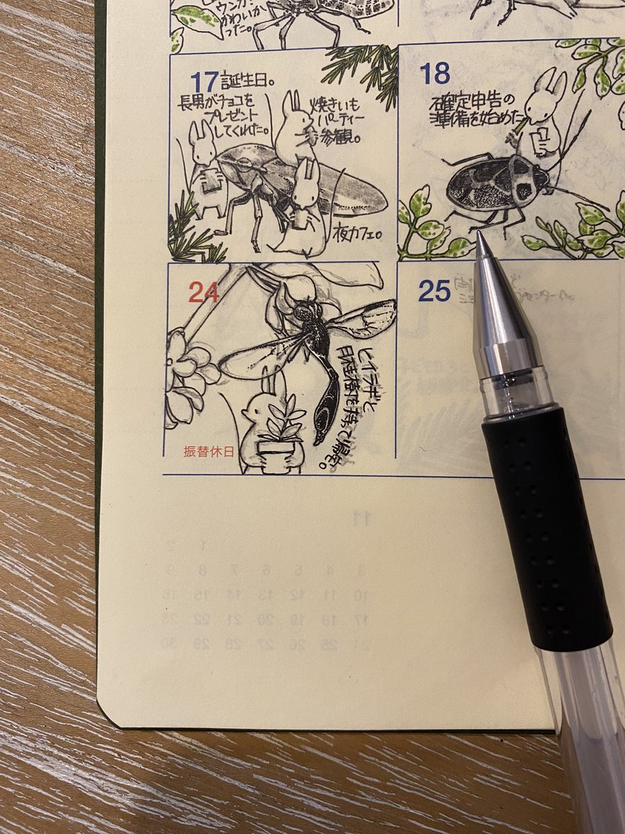 実家のヒイラギに腰がキュッと細いアブ?が来ていてカッコいいなと思って見ていたんですが、ヒイラギを持ち帰ったので自宅の庭でも見られるようになって、最近観察が楽しいです。 
