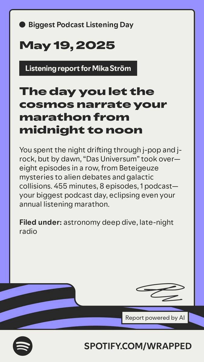Here's a report from my Archive. #SpotifyWrapped 
spotify.com/wrapped-share/…