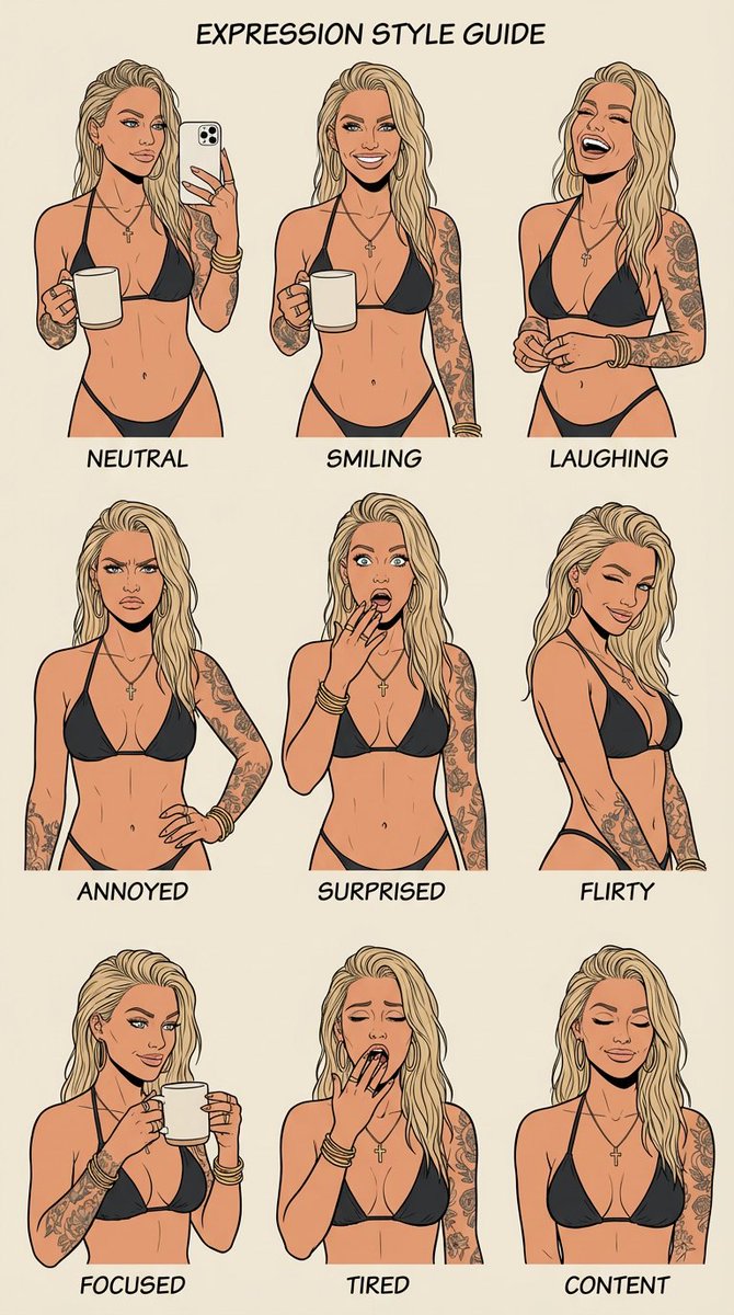 I thought, I'd create a Character Expression Sheet based on the idea of Nimentrix.
Nice one, right? 😉
Enjoy your day and enjoy some hot coffee! ☕️😎🤙

Created using <a href="/ImaStudio_ai/">Ima Studio</a> 

#CoffeeBaddy