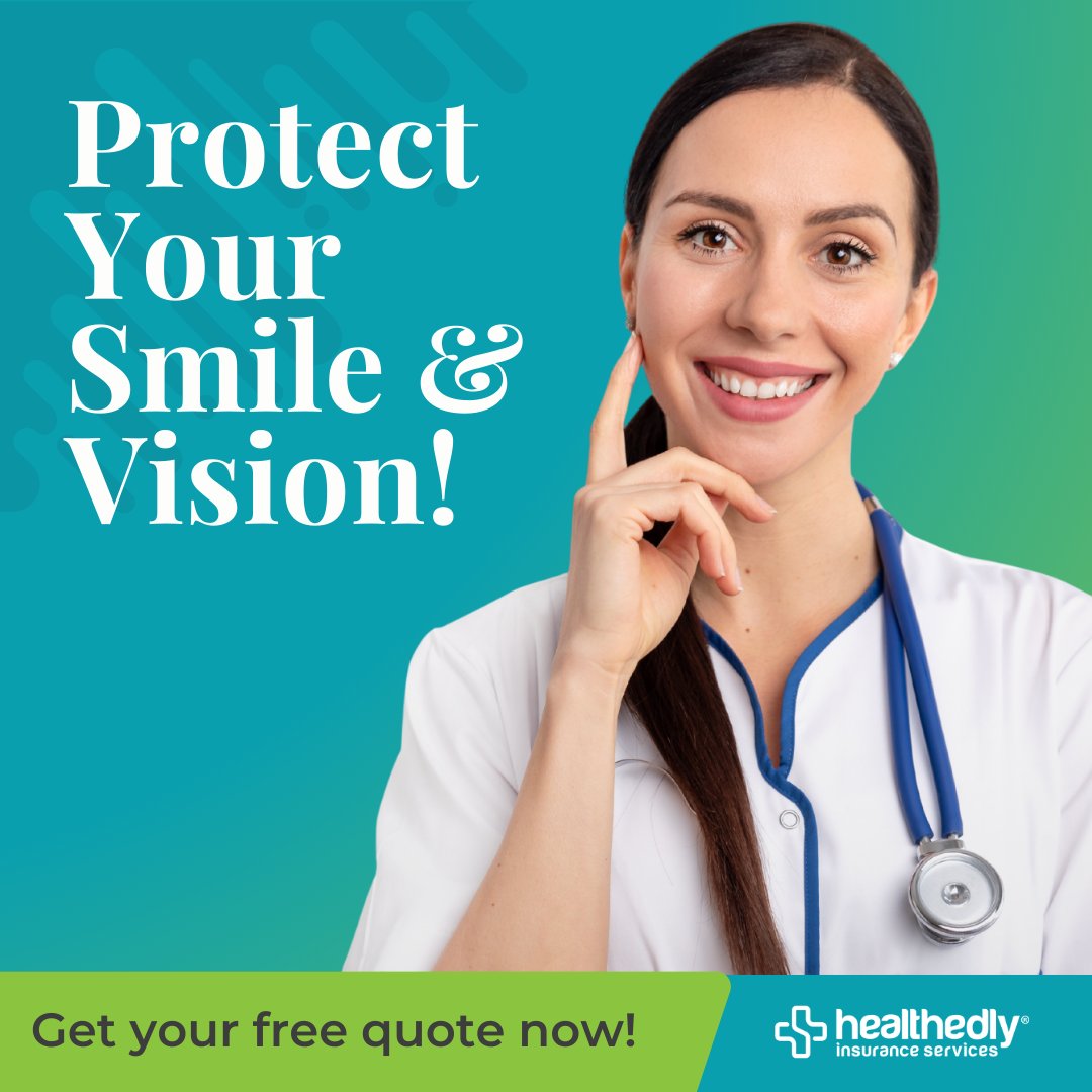 healthedly's tweet image. Your health matters, including your teeth and eyes! Call 855-522-2201 and find the perfect dental and vision plan.

#Healthedly #HealthInsurance #Coverage
