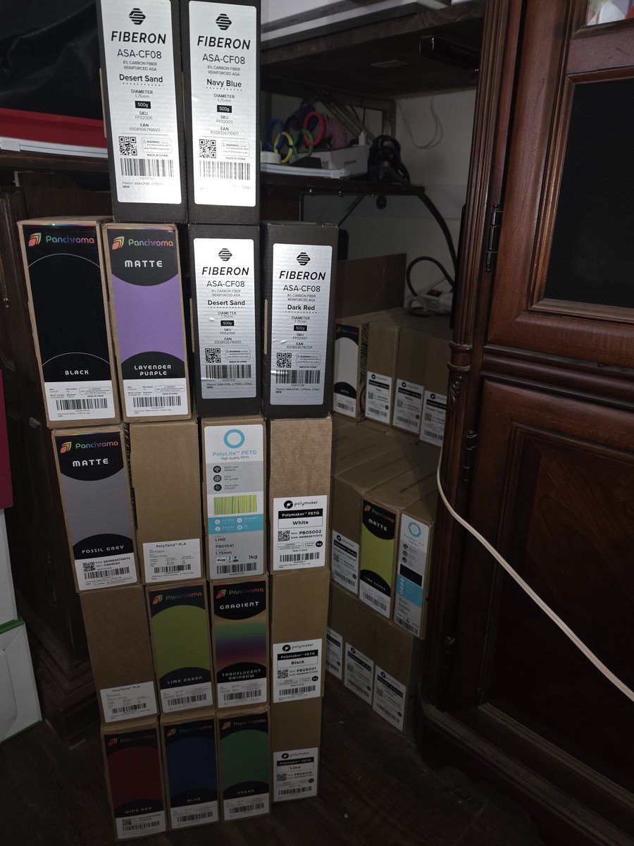 Happy 3D Printing Day!
Here is a pic of some of my newer <a href="/Polymaker_3D/">Polymaker</a> filament.
#polymaker3dpday