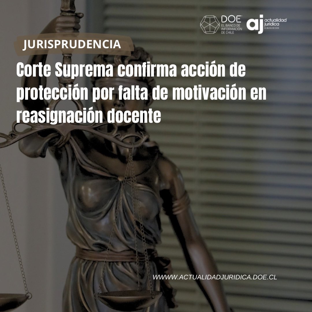 ⚖️JURISPRUDENCIA| El máximo tribunal ratificó que la Municipalidad debía fundamentar de manera concreta la reasignación funcional.

Lee acá➡️ actualidadjuridica.doe.cl/corte-suprema-…

#DOE #Concepción