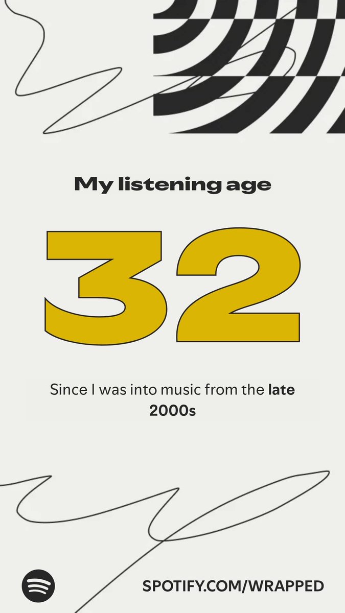 Cheemaay's tweet image. Here’s my listening age, from my #SpotifyWrapped.   spotify.com/wrapped-share/…