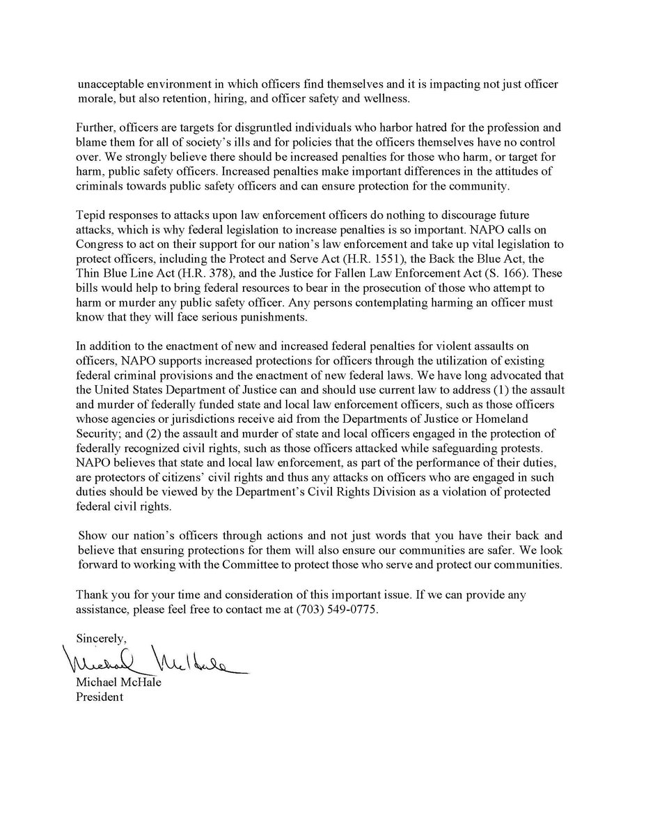 NAPOpolice's tweet photo. NAPO Written Statement for House Hearing on Violence Against Officers

NAPO Written Statement for House Hearing on Violence Against Officers | National Association of Police Organizations (NAPO) https://t.co/v0w6O4SrT4