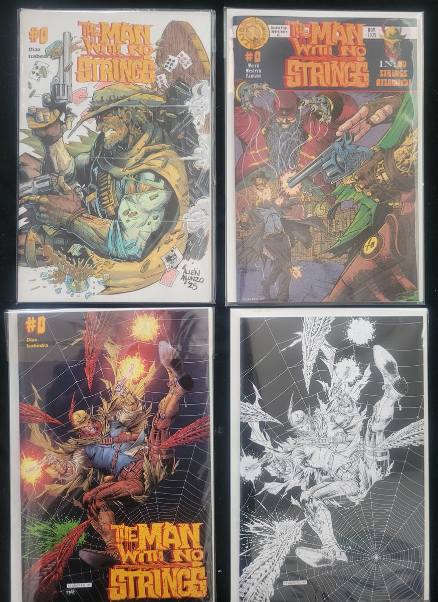 Received The Man with No Strings #0 from <a href="/ZaidComics/">Zaid Comics</a>. 

Isabedra made the most of working in B&amp;W--stylish without being scratchy. Good story hook--a Western full of desert grit and fantastical elements that threw me for a loop! 

Definitely on-board for this ongoing series 👍