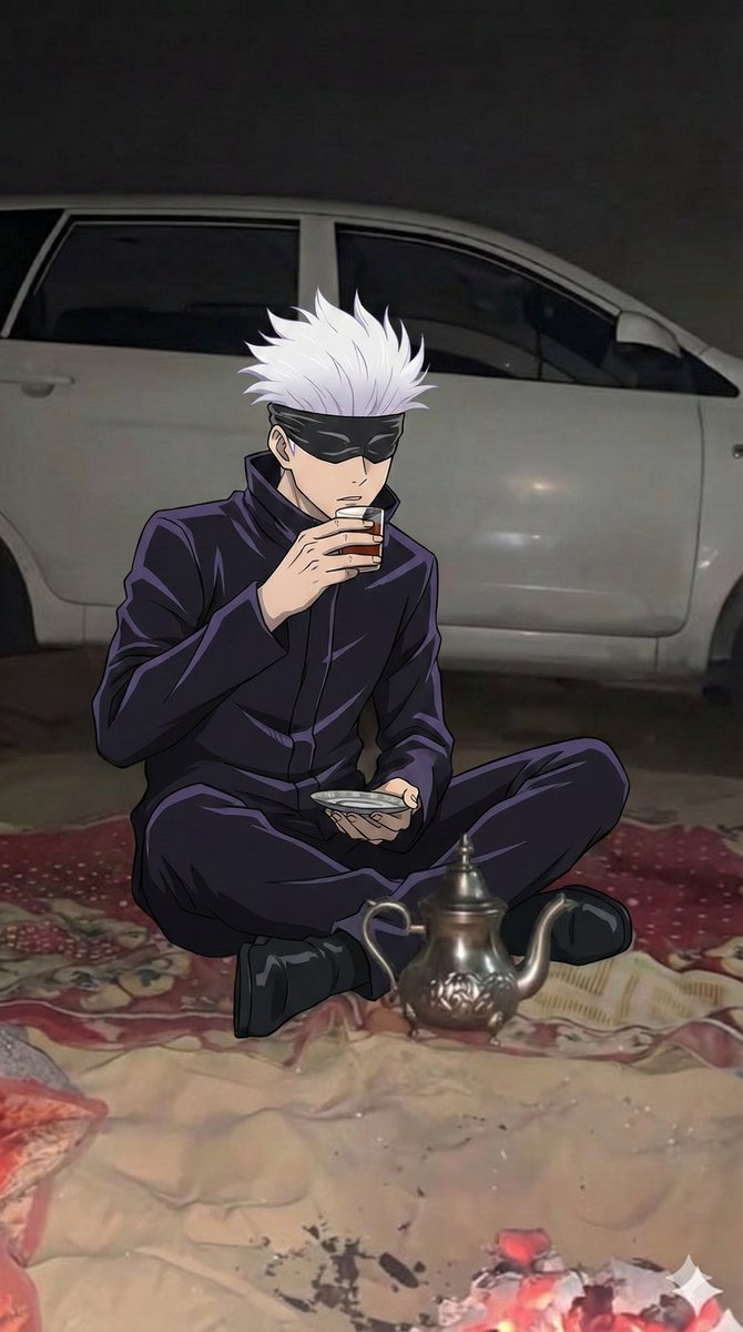 هذا فنجاله السابع ومو راضي يمشي العبد