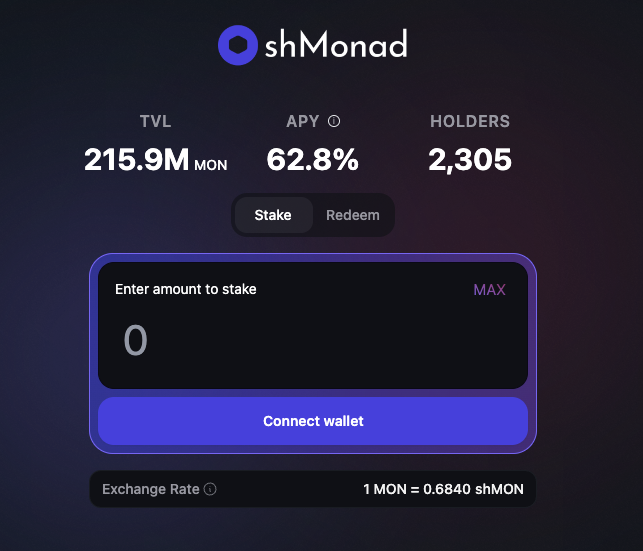 ThogardPvP's tweet image. Yesterday, shMonad's APY was added to DeFiLlama's data set and added to the shMonad frontend. Since then, we have gotten *a lot* of questions about whether or not it's bugged. 

It isn't bugged.
It doesn't include incentives.
But we do expect it to stabilize lower.

🧵(1/x)