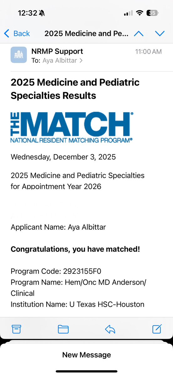 AlbittarA's tweet image. Extremely thrilled and honored to share that I matched into #HemOnc #Fellowship at @MDAndersonNews!

Deeply grateful for the unwavering support of my family and all my exceptional #mentors @ShuklaSachet, @Transplant_Doc, @drjgauthier , Gheath Alatrash, Allison Heinen, Isabella…