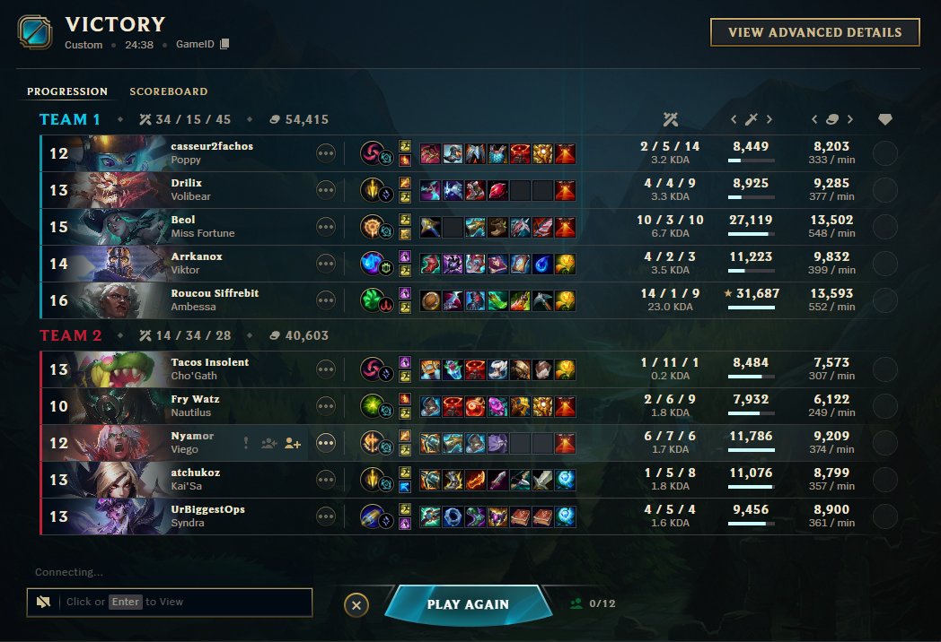 SlipixLoL's tweet photo. 2-0 pour ce showmatch du peuple KC vs SOLARY , GG aux participants, RDV semaine pro pour la suite omg! 🔥 https://t.co/aSvg4e7VkX