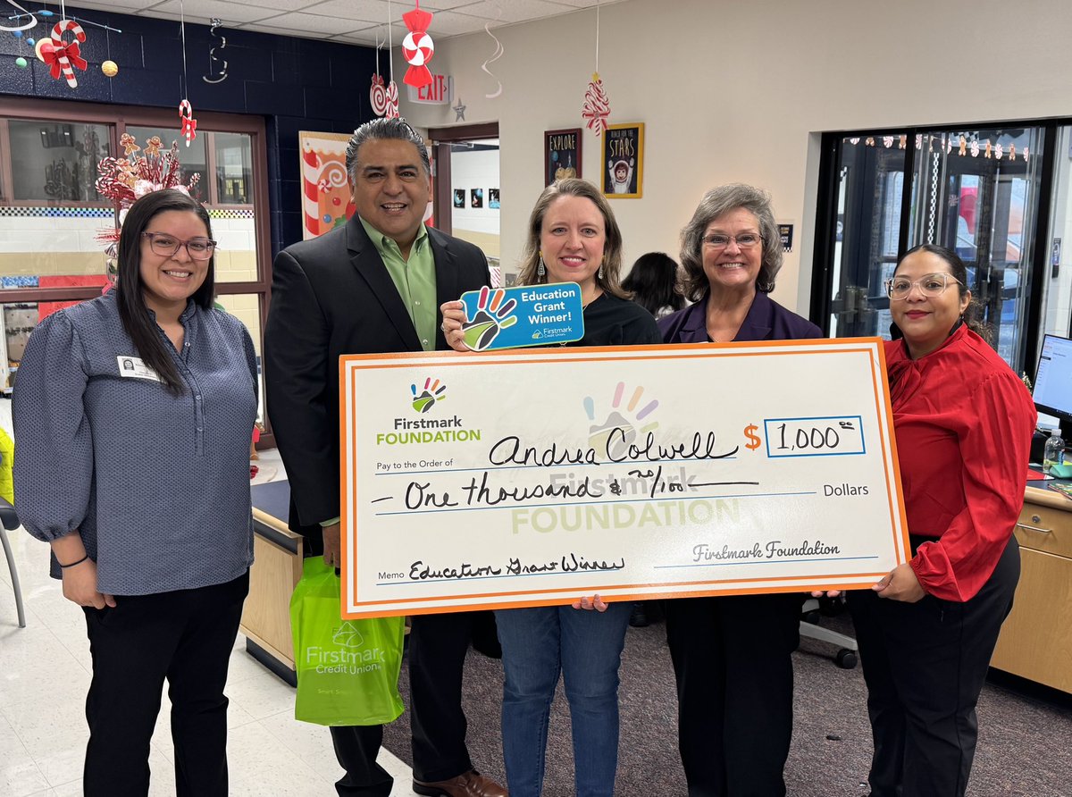 A_Colwell96's tweet photo. Nothing like starting your day of with some excitement and confetti!! 🎉 Thanks @FirstmarkCU for granting me this educator grant! I will be able to purchase large print books to help our dyslexia students!! 📖📚🥳🙌🏻 @NISDScobee @NISDLib @nisdnef @nisdelemelar @NISD_grants https://t.co/Y1AQ9kzDGd