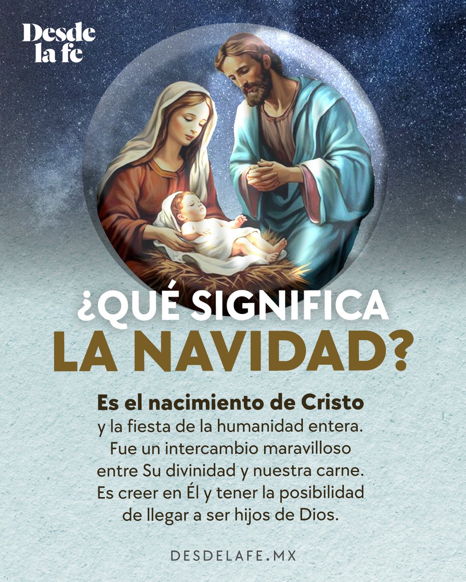 DesdeLaFeMx's tweet image. La Navidad es un gran regalo: Cristo naciendo entre nosotros. 🎁🎄

¿Por qué es importante este momento? desdelafe.mx/opinion-y-blog…

#Navidad #Adviento #cristo #Regalo