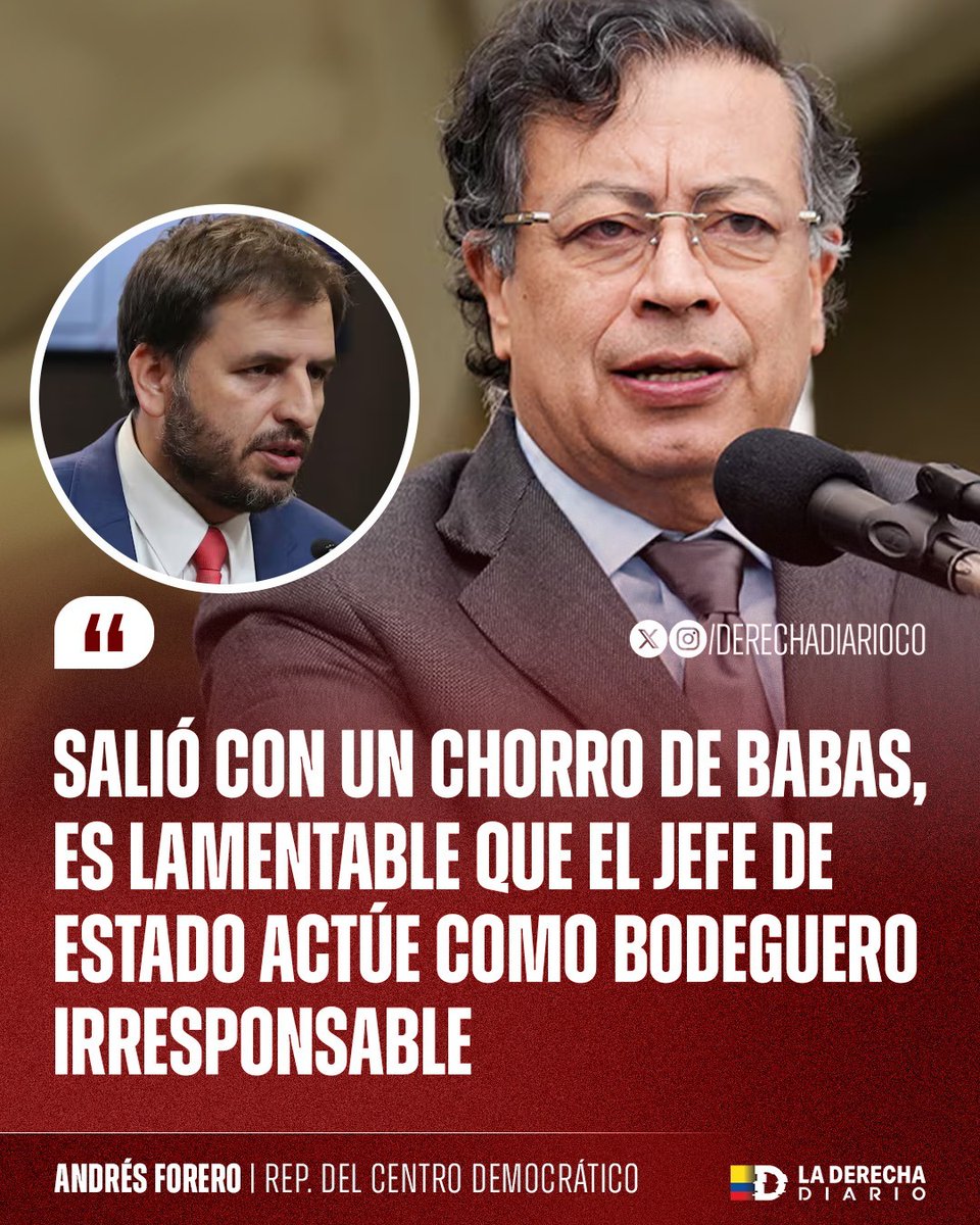 🚨🇨🇴 | RIDÍCULO: Andrés Forero denuncia que Petro no supo justificar su señalamiento contra Carlos Enrique Moreno, cuñado de Alvaro Uribe, al acusarlo de ser dueño de Audifarma. “Salió con un chorro de babas, es lamentable que el jefe de Estado actúe como bodeguero irresponsable”
