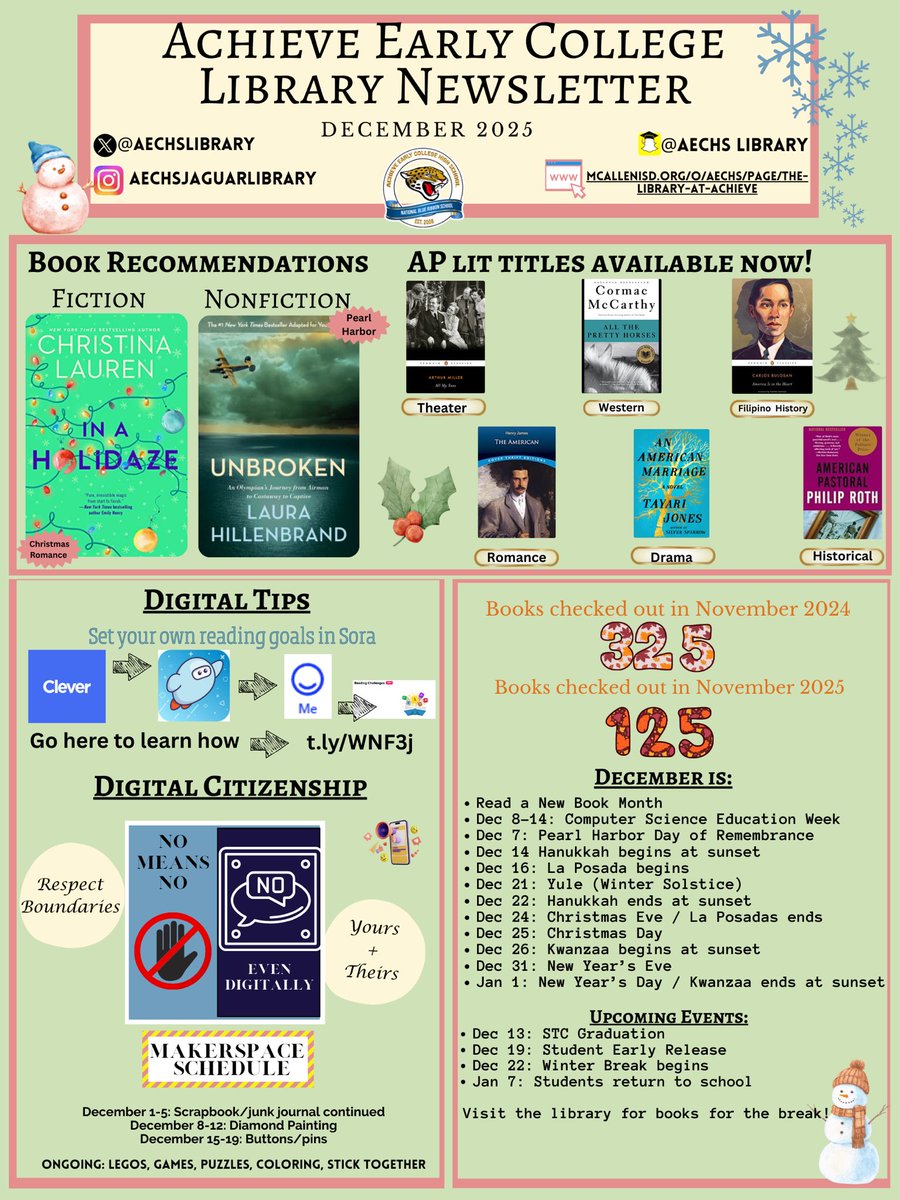 Achieve Early College High School Library McAllen tweet media