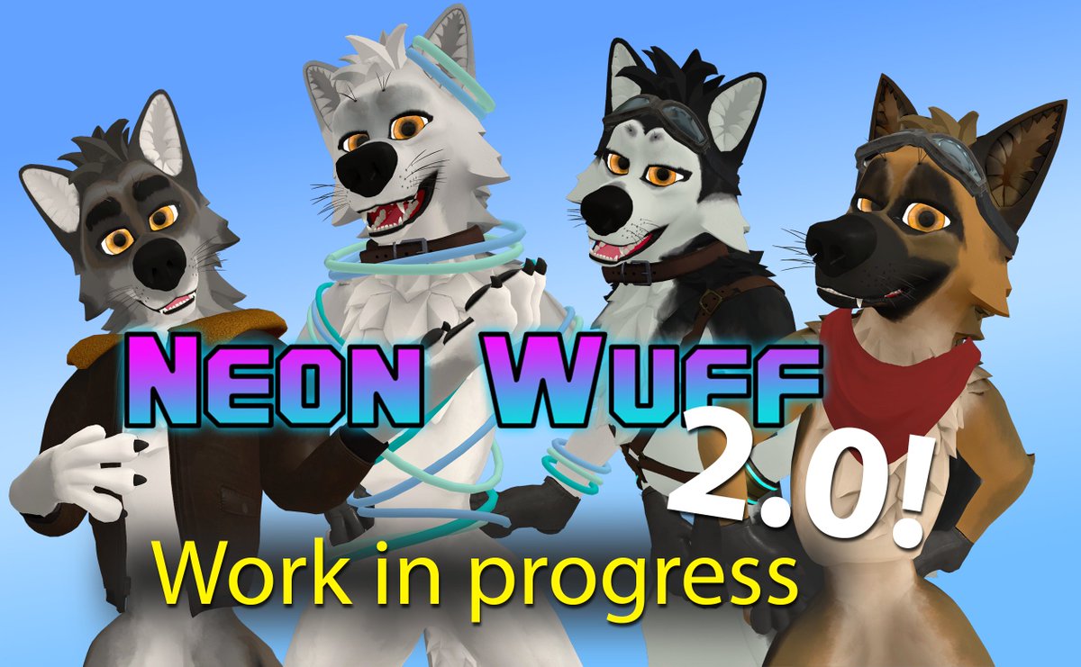 Wuffwick's tweet image. I realize I have not really shared what I have been working on!

Been developing a full re-mesh for my Neon Wuff base. This will be a new avatar that will be available on multiple platforms including the VRC Marketplace!

I will post more updates as full release gets closer!